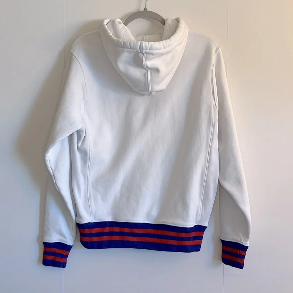 Champion Men’s Reverse Weave Hooded Sweatshirt Size S White Logo Unisex - Picture 2 of 8